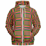 Unisex Athletic Zip-Up Hoodie - Kente Styles Collection