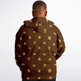 UNISEX Athletic Plus-size Ziphoodie - ADINKRA SYMBOLS STYLES COLLECTION