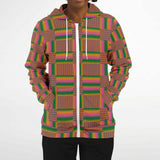 Unisex Athletic Zip-Up Hoodie - Kente Styles Collection