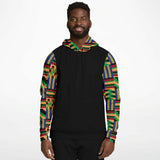 UNISEX ATHLETIC HOODIES - KENTE STYLES COLLECTION - Black